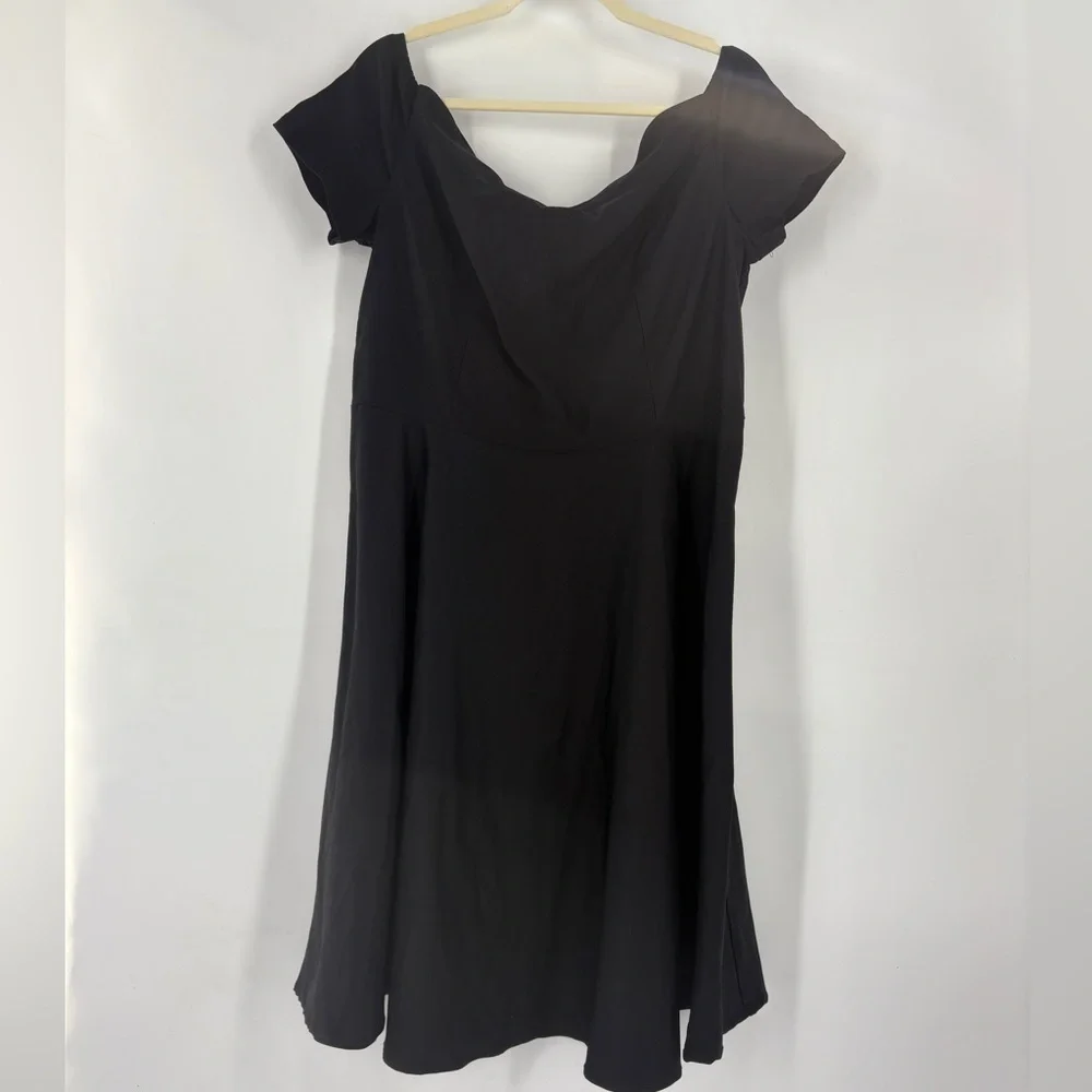 GRACE KARIN Women Black Off Shoudler Cocktail Dress Fit & Flare Unlined - Picture 2 of 5